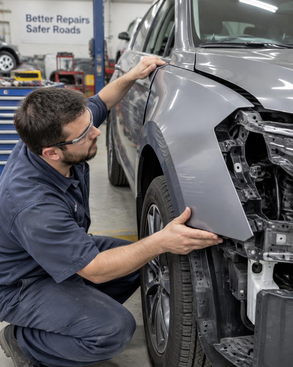 Collision repair detail